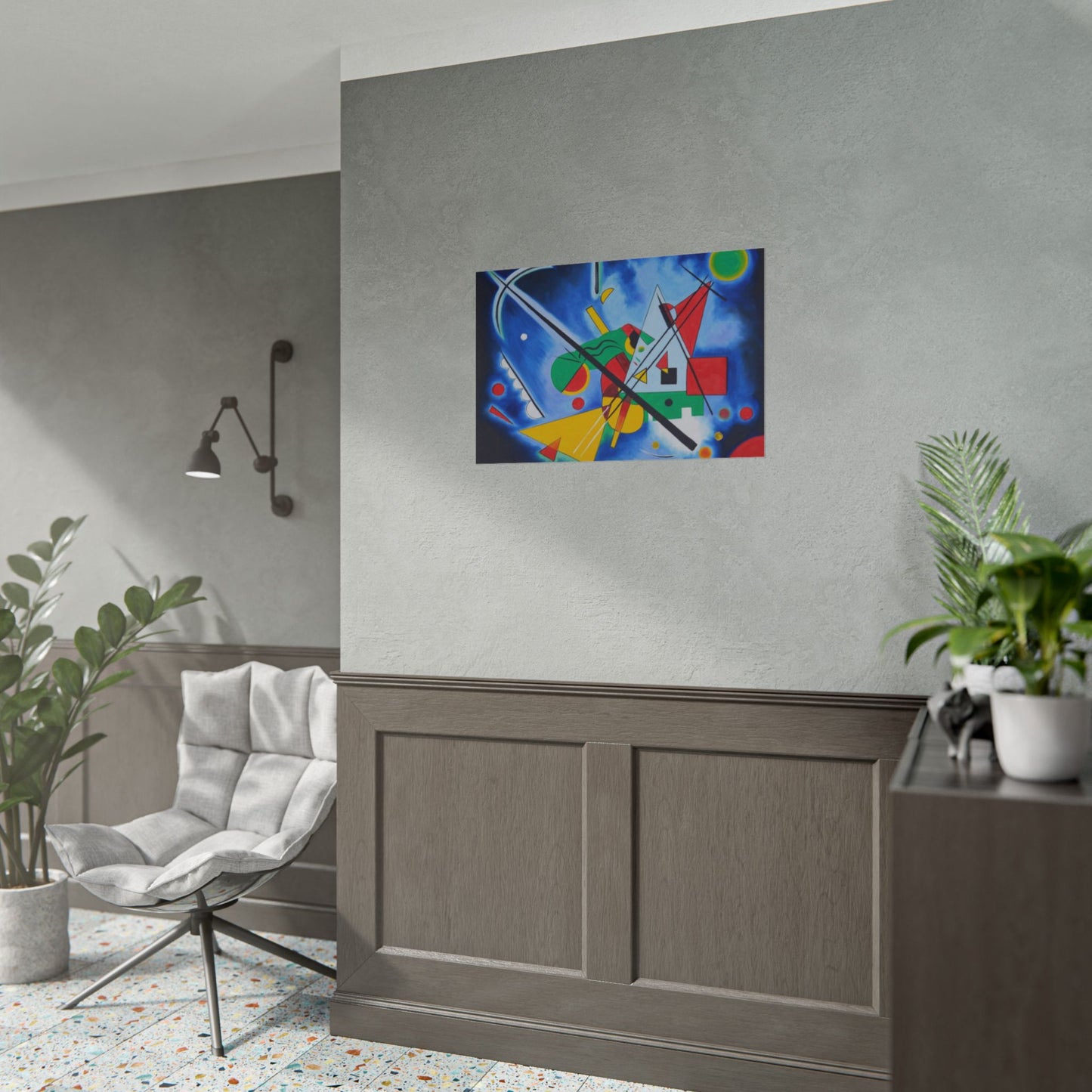 Kandinsky-Style Abstract Poster - Colorful Geometric Art Print
