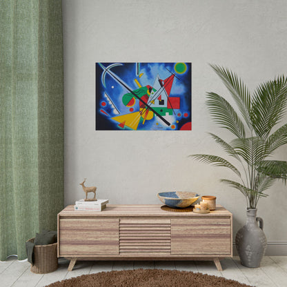 Kandinsky-Style Abstract Poster - Colorful Geometric Art Print