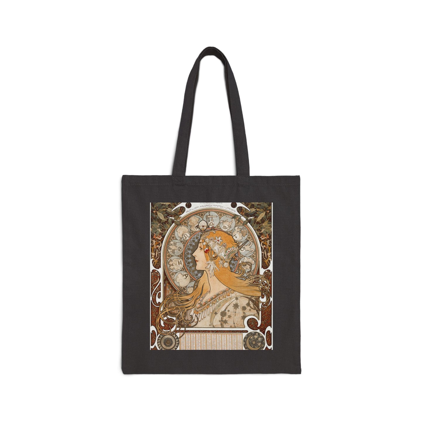 Alphonse Mucha Zodiac Art Nouveau Canvas Tote Bag