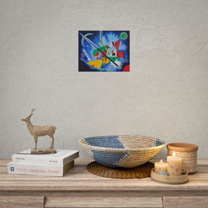 Kandinsky-Style Abstract Poster - Colorful Geometric Art Print