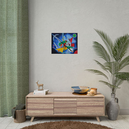 Kandinsky-Style Abstract Poster - Colorful Geometric Art Print