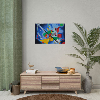 Kandinsky-Style Abstract Poster - Colorful Geometric Art Print