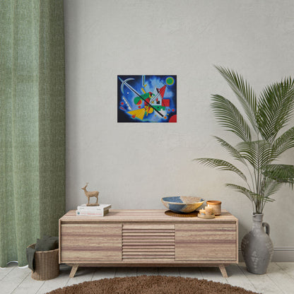 Kandinsky-Style Abstract Poster - Colorful Geometric Art Print