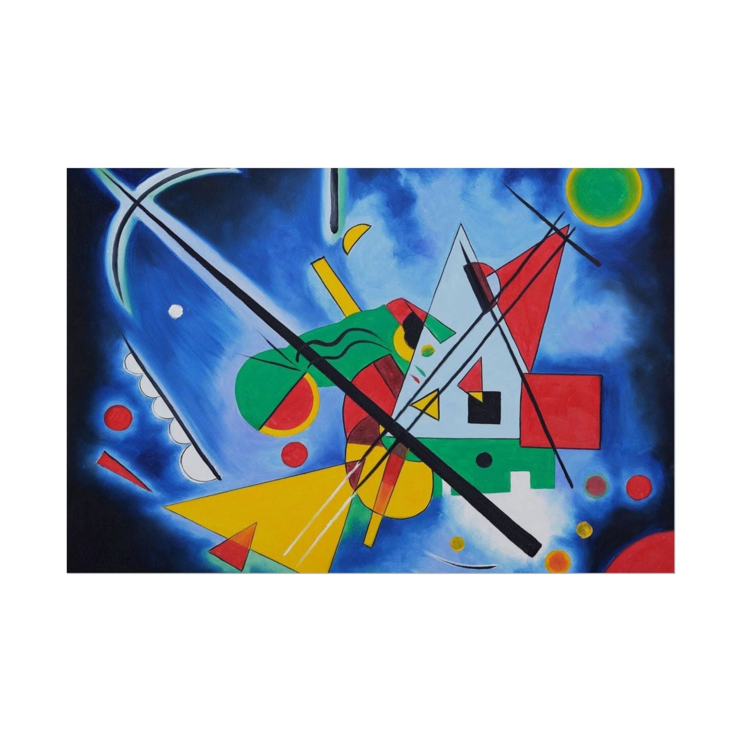 Kandinsky-Style Abstract Poster - Colorful Geometric Art Print